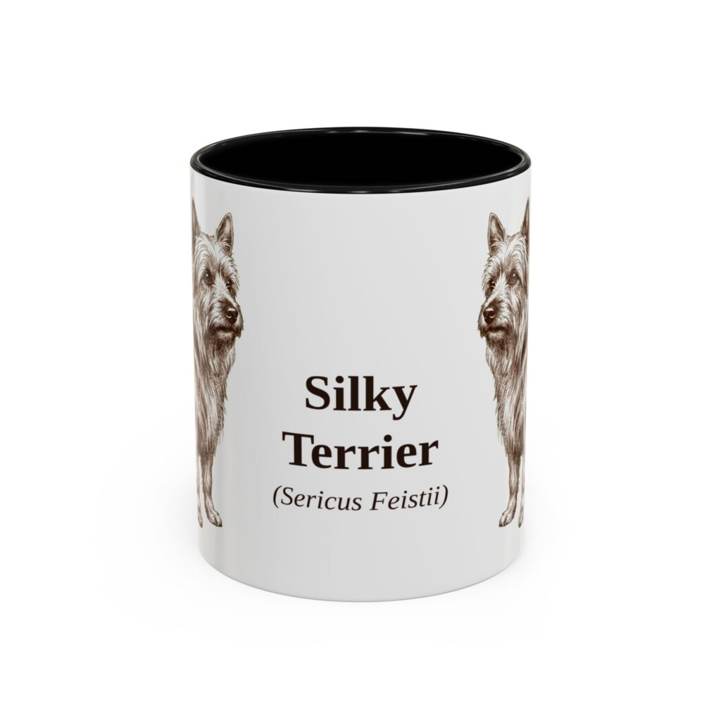 11oz Silky Terrier Latin Mug, Vintage Dog Coffee Mug, Dog Lover Gift