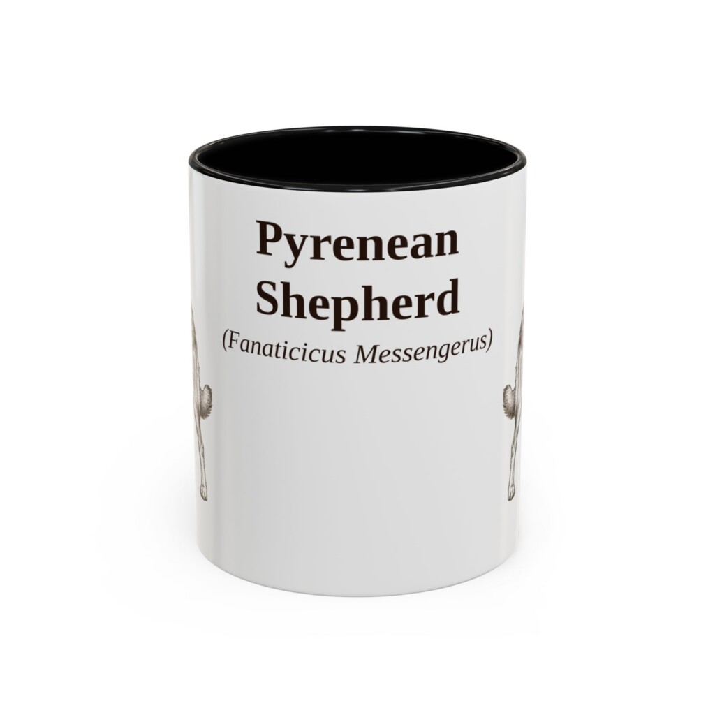 11oz Pyrenean Shepherd Latin Mug, Vintage Dog Coffee Mug, Dog Lover Gift