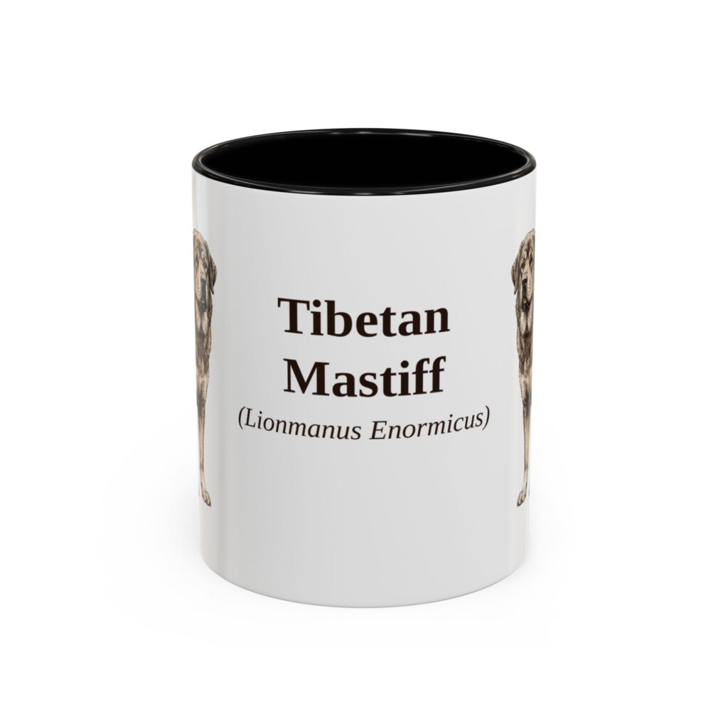 9638122489264102888_2048.jpeg 11oz Tibetan Mastiff Latin Mug, Vintage Dog Coffee Mug, Dog Lover Gift