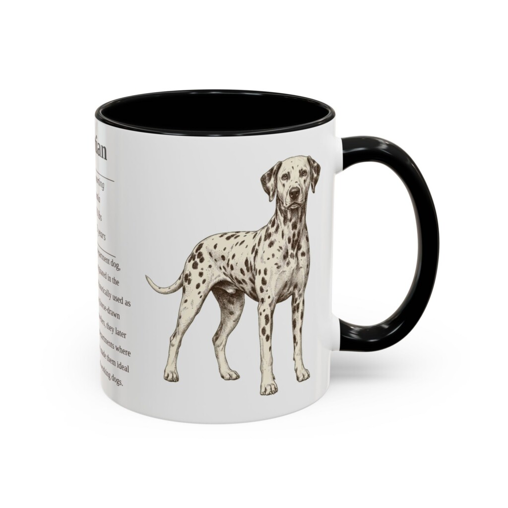 11oz Dalmatian Mug, Black, right side view