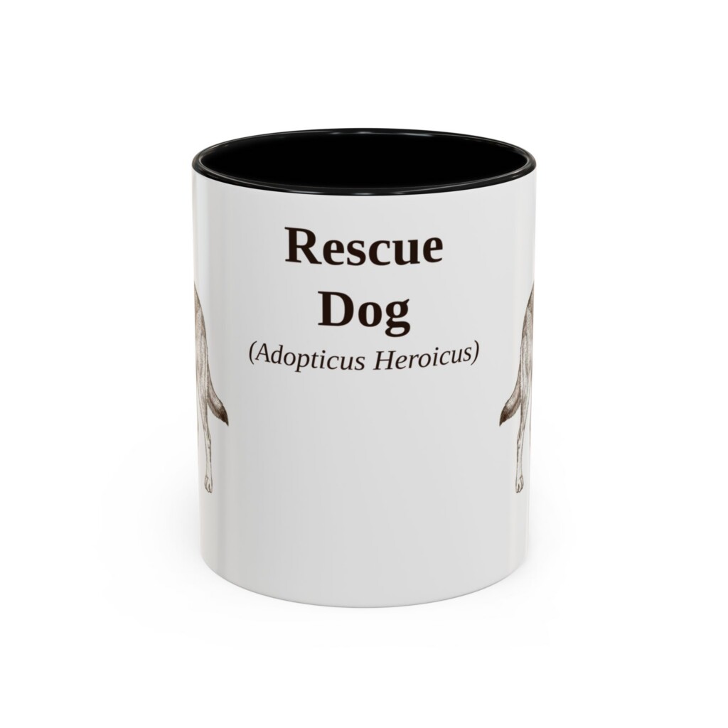 9694411120745910685_2048.jpeg 11oz Rescue Dog Latin Mug, Vintage Dog Coffee Mug, Dog Lover Gift