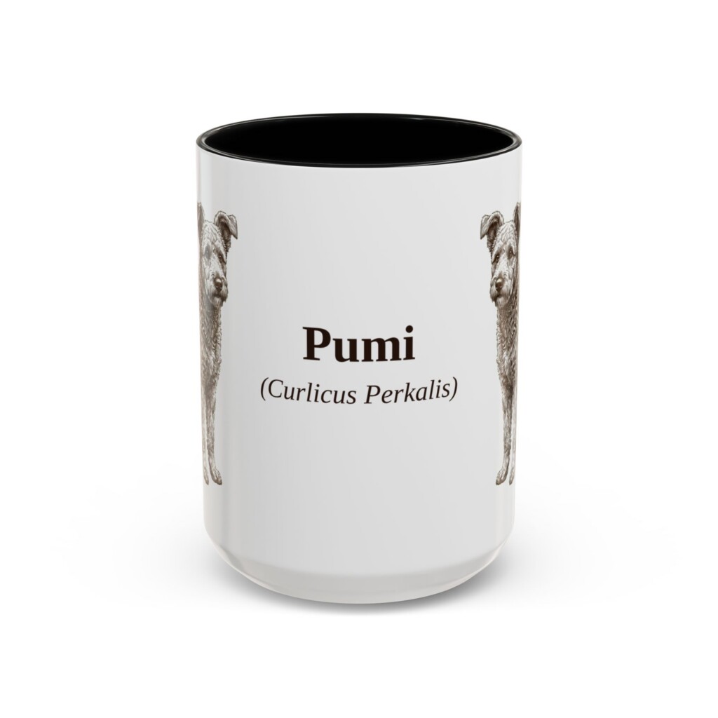 15oz Pumi Latin Mug, Vintage Dog Coffee Mug, Dog Lover Gift