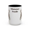 15oz Miniature Poodle Mug, Vintage Dog Portrait Coffee Mug, Dog Lover Gift