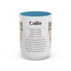 15oz Collie Mug, Light Blue, front view