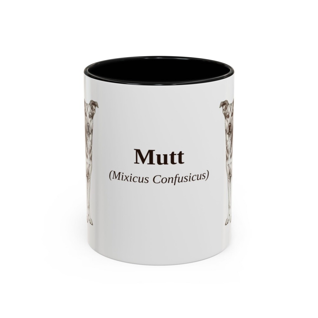 11oz Mutt Latin Mug, Vintage Dog Coffee Mug, Dog Lover Gift