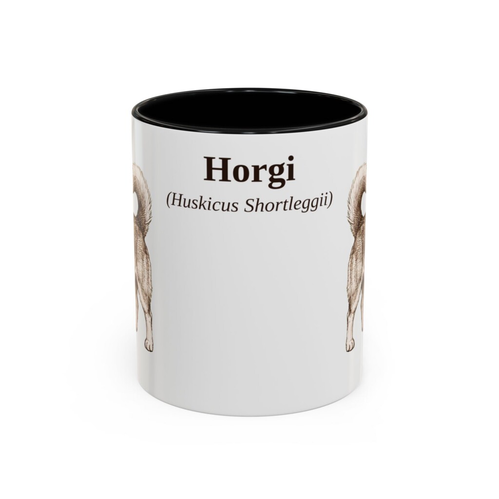 11oz Horgi Latin Mug, Vintage Dog Coffee Mug, Dog Lover Gift