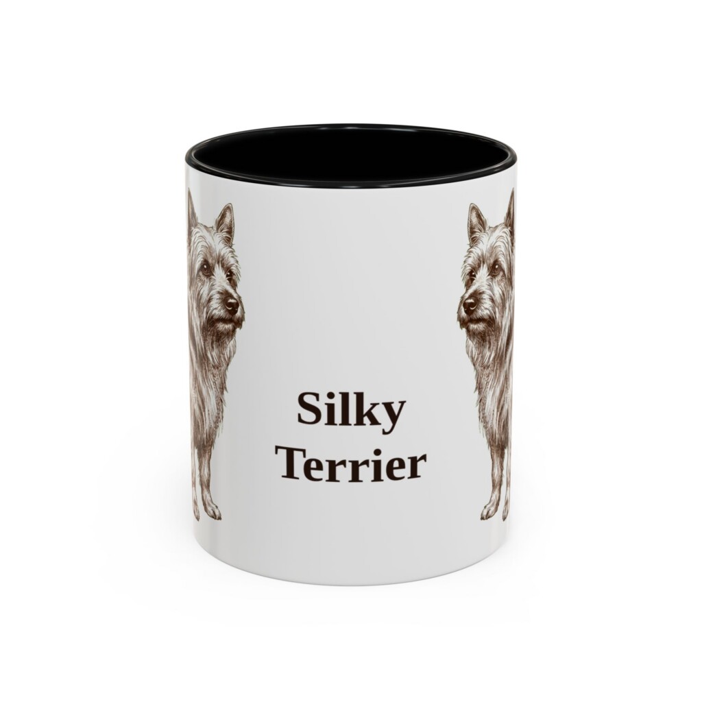 11oz Silky Terrier Mug, Vintage Dog Portrait Coffee Mug, Dog Lover Gift