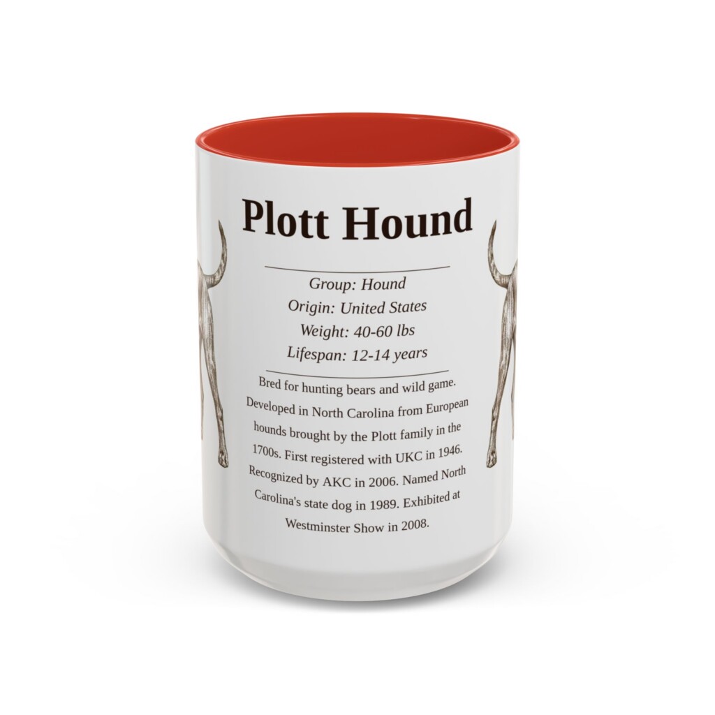 15oz Plott Hound Mug, Navy, front view
