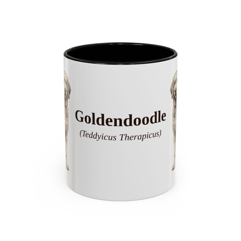 11oz Goldendoodle Latin Mug, Vintage Dog Coffee Mug, Dog Lover Gift