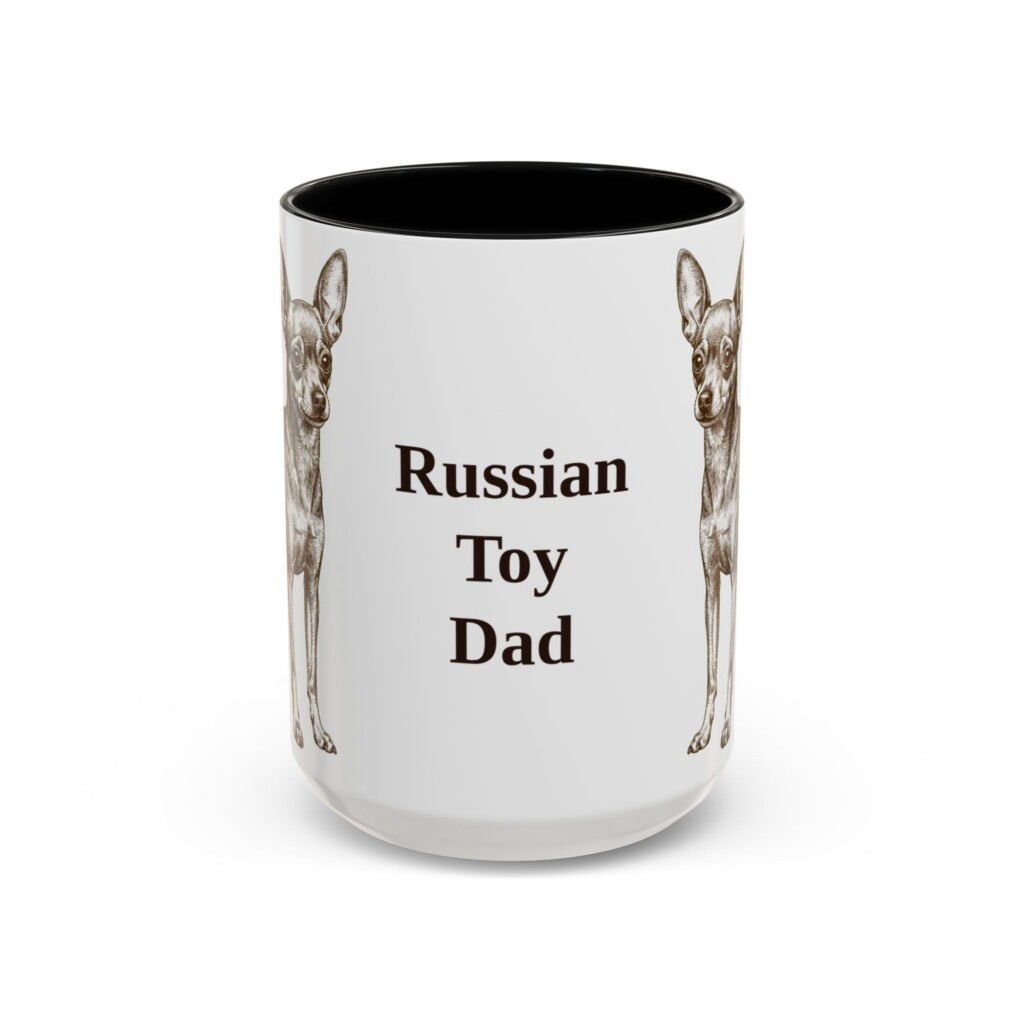 9898497939344552749_2048.jpeg 15oz Russian Toy Dog Dad Mug, Vintage Sketch Coffee Mug, Dog Dad Gift