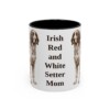 11oz Irish Red and White Setter Dog Mom Mug, Vintage Sketch Coffee Mug, Dog Mom Gift