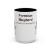 15oz Pyrenean Shepherd Latin Mug, Vintage Dog Coffee Mug, Dog Lover Gift