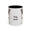 11oz Pug Dog Dad Mug, Vintage Sketch Coffee Mug, Dog Dad Gift