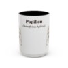 15oz Papillon Latin Mug, Vintage Dog Coffee Mug, Dog Lover Gift