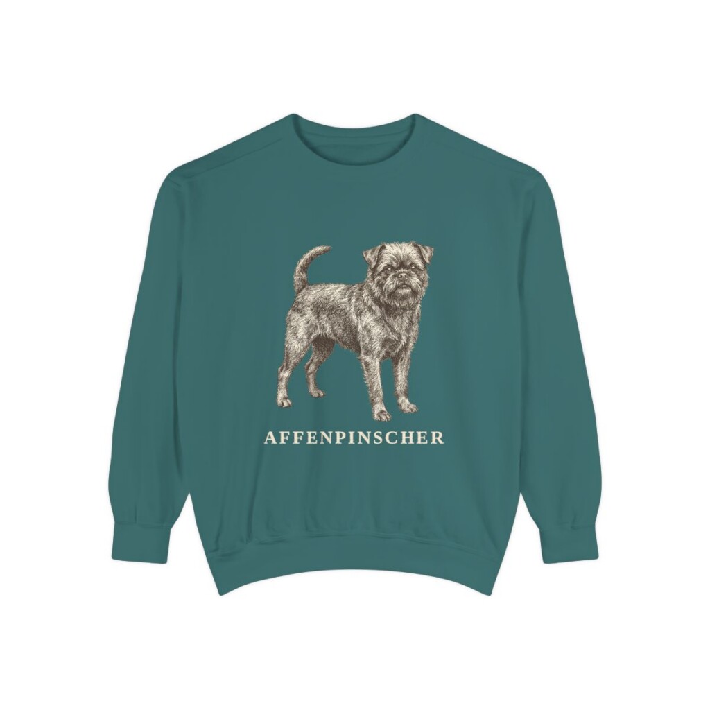Affenpinscher Sweatshirt, Blue Spruce, front view
