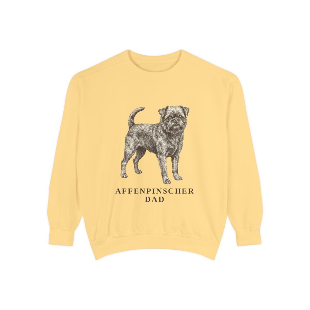 Affenpinscher Dad Sweatshirt, Butter, front view