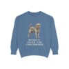 Affenpinscher Humor Sweatshirt, Blue Jean, front view