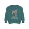 Affenpinscher Humor Sweatshirt, Blue Spruce, front view