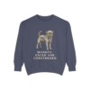 Affenpinscher Humor Sweatshirt, Denim, front view
