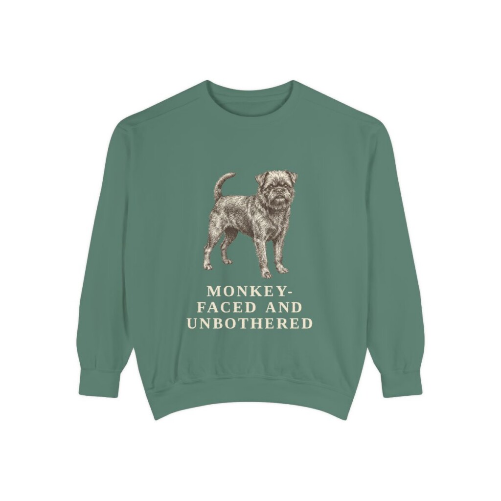 Affenpinscher Humor Sweatshirt, Light Green, front view