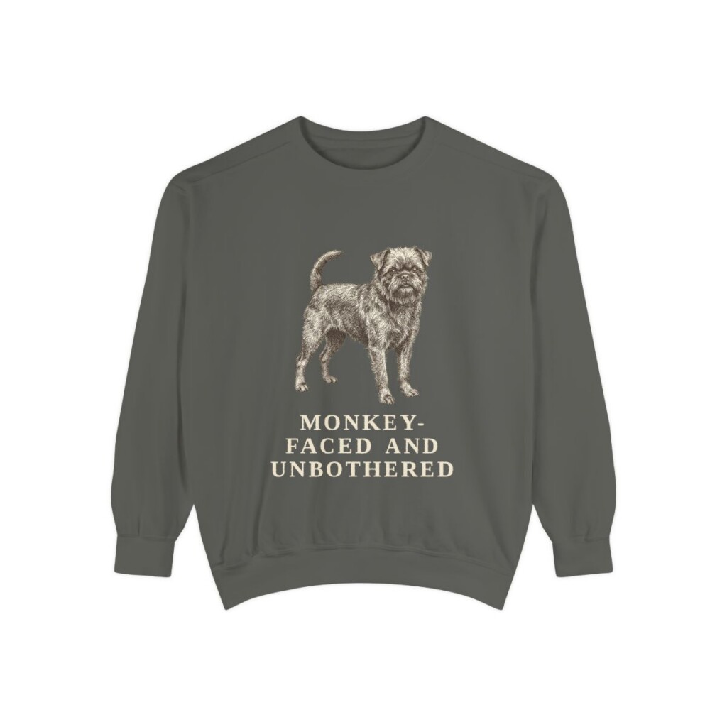 Affenpinscher Humor Sweatshirt, Pepper, front view