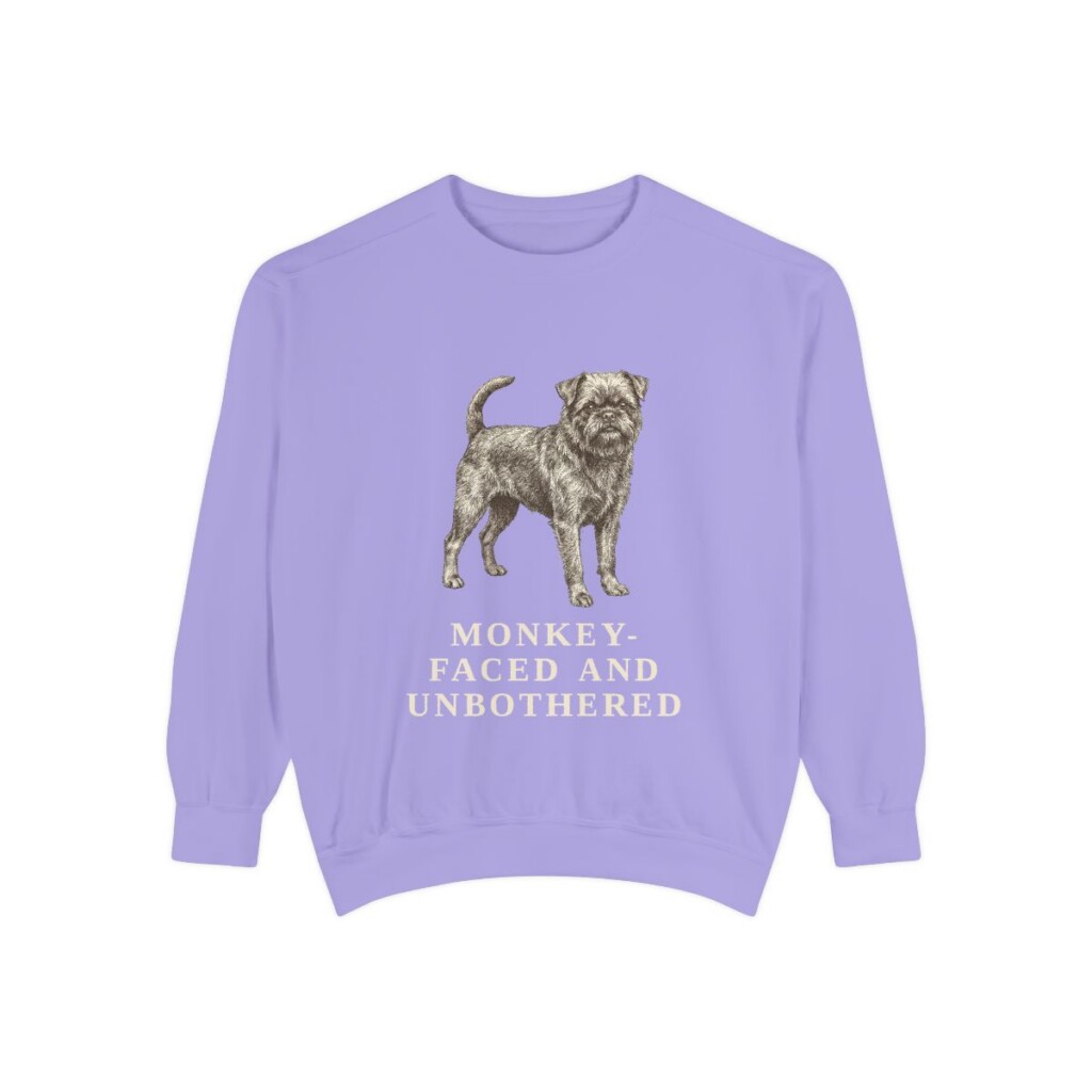 Affenpinscher Humor Sweatshirt, Violet, front view
