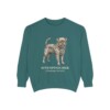Affenpinscher Latin Sweatshirt, Blue Spruce, front view