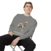 Affenpinscher Latin Sweatshirt, Grey, person 1 context