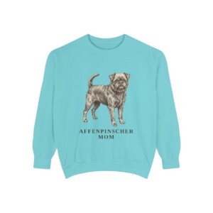 Affenpinscher Mom Sweatshirt, Chalky Mint, front view