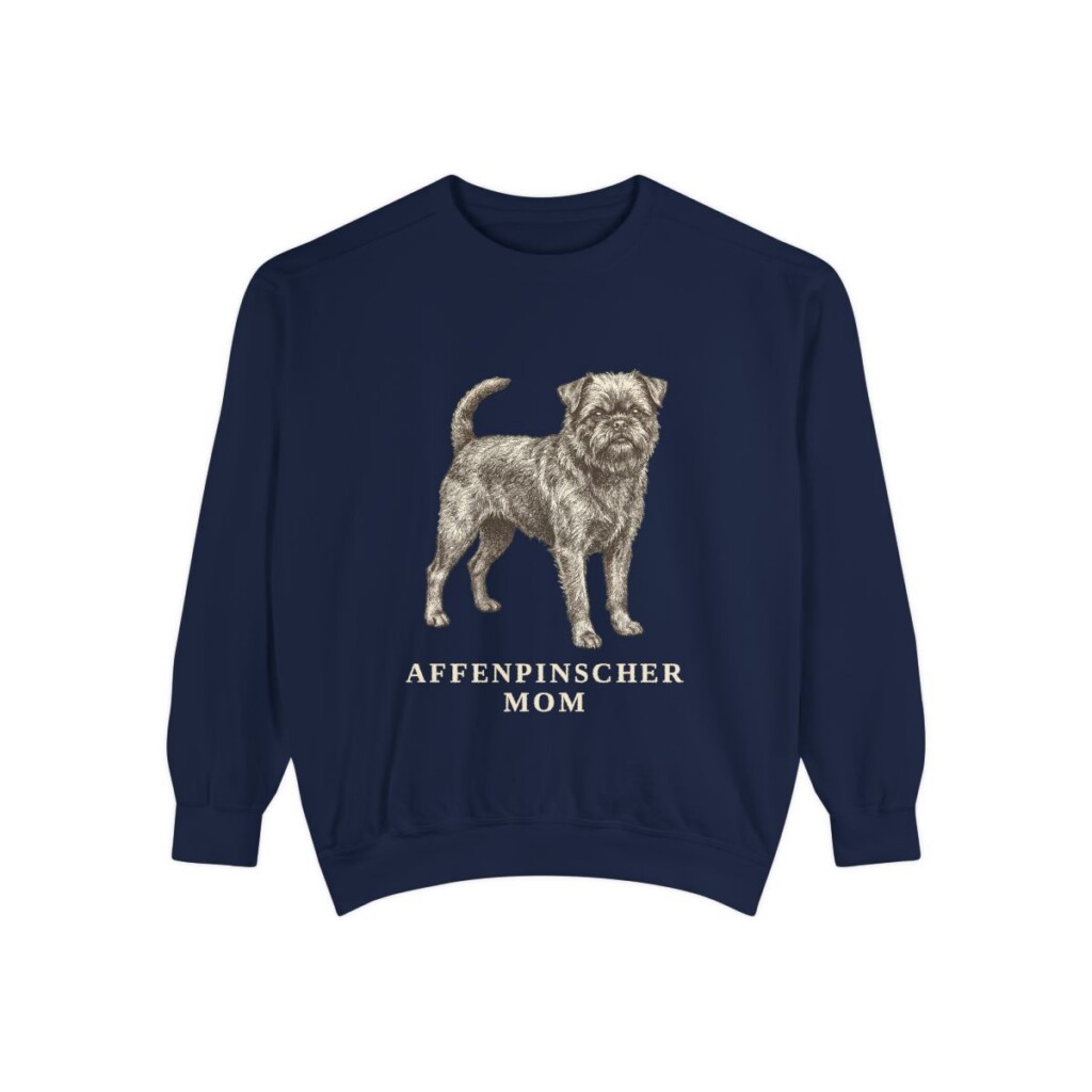 Affenpinscher Mom Sweatshirt, True Navy, front view