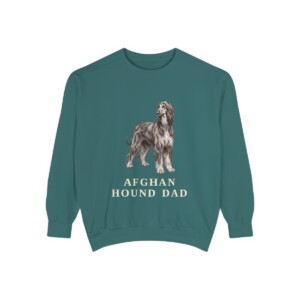 Afghan Hound Dad Sweatshirt, Blue Spruce, front view