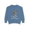 Afghan Hound Humor Sweatshirt, Blue Jean, front view