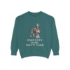 Afghan Hound Humor Sweatshirt, Blue Spruce, front view