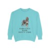 Afghan Hound Humor Sweatshirt, Chalky Mint, front view