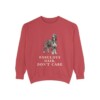 Afghan Hound Humor Sweatshirt, Crimson, front view