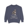 Afghan Hound Humor Sweatshirt, Denim, front view