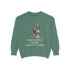 Afghan Hound Humor Sweatshirt, Light Green, front view