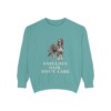 Afghan Hound Humor Sweatshirt, Seafoam, front view