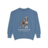 Afghan Hound Latin Sweatshirt, Blue Jean, front view
