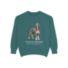 Afghan Hound Latin Sweatshirt, Blue Spruce, front view