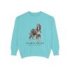 Afghan Hound Latin Sweatshirt, Chalky Mint, front view