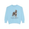 Afghan Hound Latin Sweatshirt, Chambray, front view