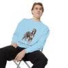 Afghan Hound Latin Sweatshirt, Chambray, person 1 context
