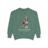 Afghan Hound Latin Sweatshirt, Light Green, front view