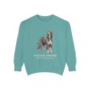 Afghan Hound Latin Sweatshirt, Seafoam, front view