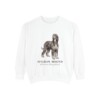 Afghan Hound Latin Sweatshirt, White, front view