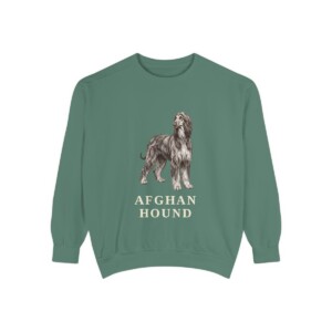 Afghan Hound Sweatshirt, Light Green, front view
