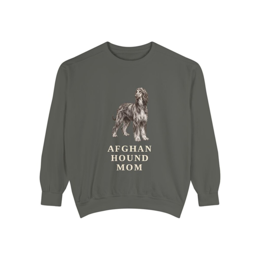Afghan Hound Mom Sweatshirt, Pepper, front view