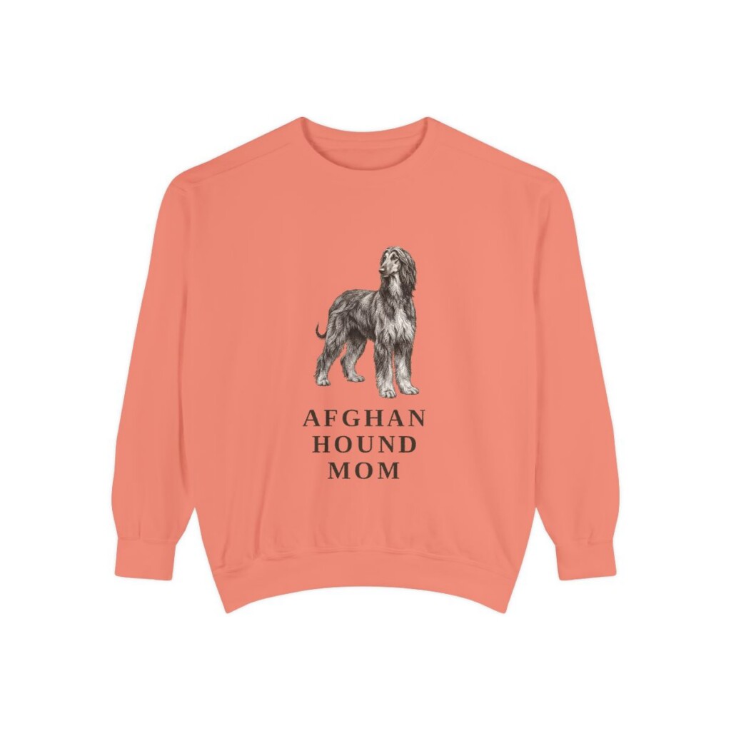 Afghan Hound Mom Sweatshirt, Terracotta, front view