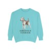 Airedale Terrier Sweatshirt, Chalky Mint, front view